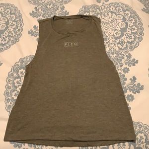 FLEO olive muscle tank